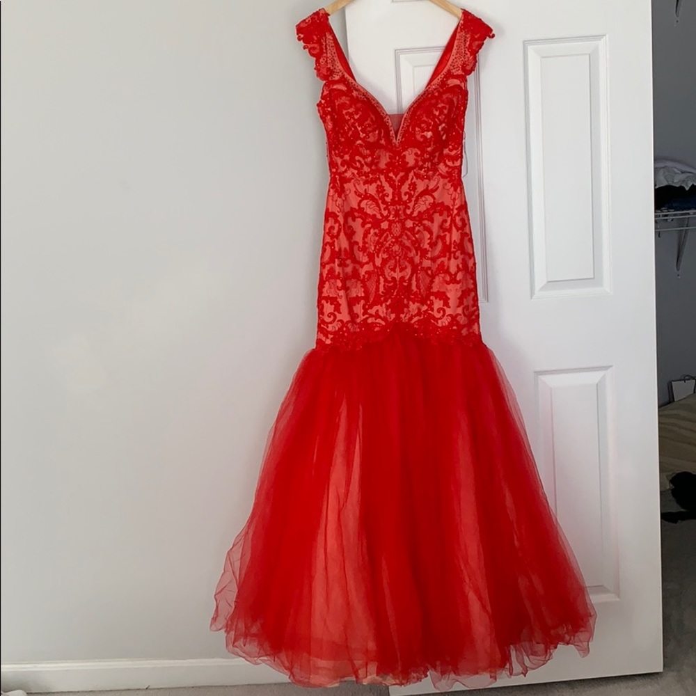 ❤️SHERRI HILL RED MERMAID PROM DRESS!!!❤️